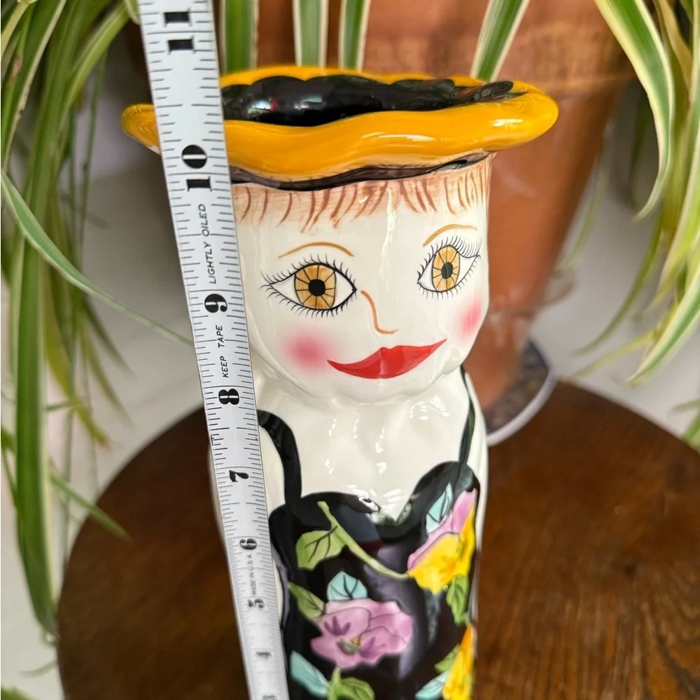 Bella Casa By Ganz Ceramic Lady Vase Sophie Hand Painted Susan Paley